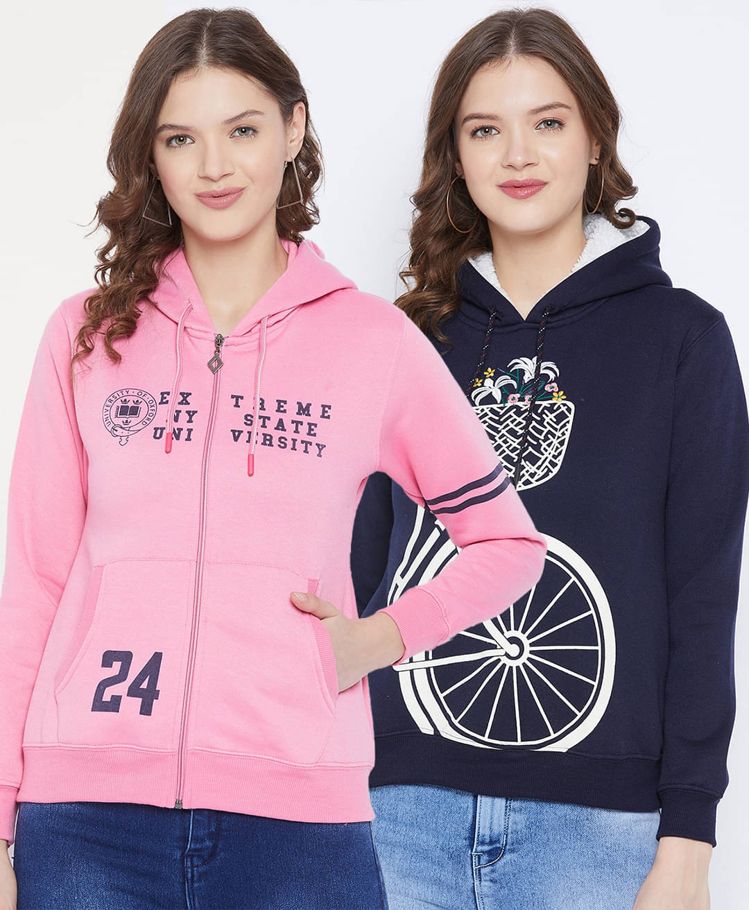 First Krush Women Fleece Hooded Sweatshirt ( Multi Color ) First Krush Women Fleece Hooded Sweatshirt ( Multi Color )