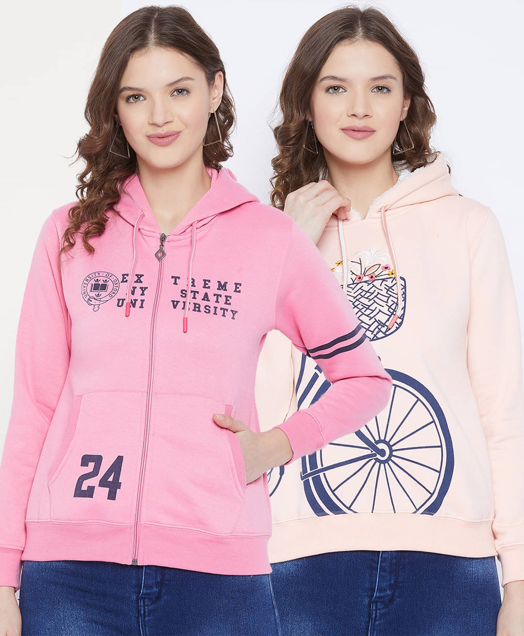 First Krush Women Fleece Hooded Sweatshirt ( Multi Color ) First Krush Women Fleece Hooded Sweatshirt ( Multi Color )