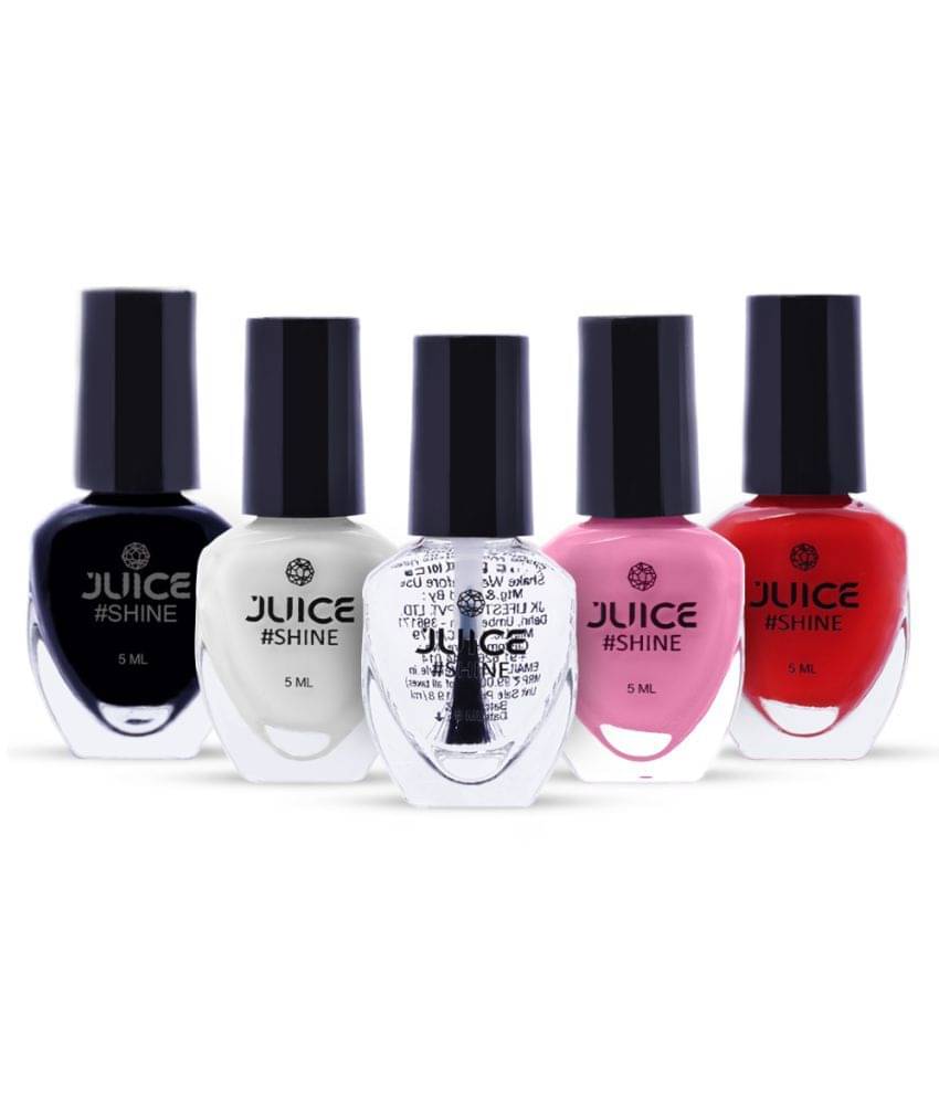     			Juice - Multi Glossy Nail Polish ( Pack of 5 )