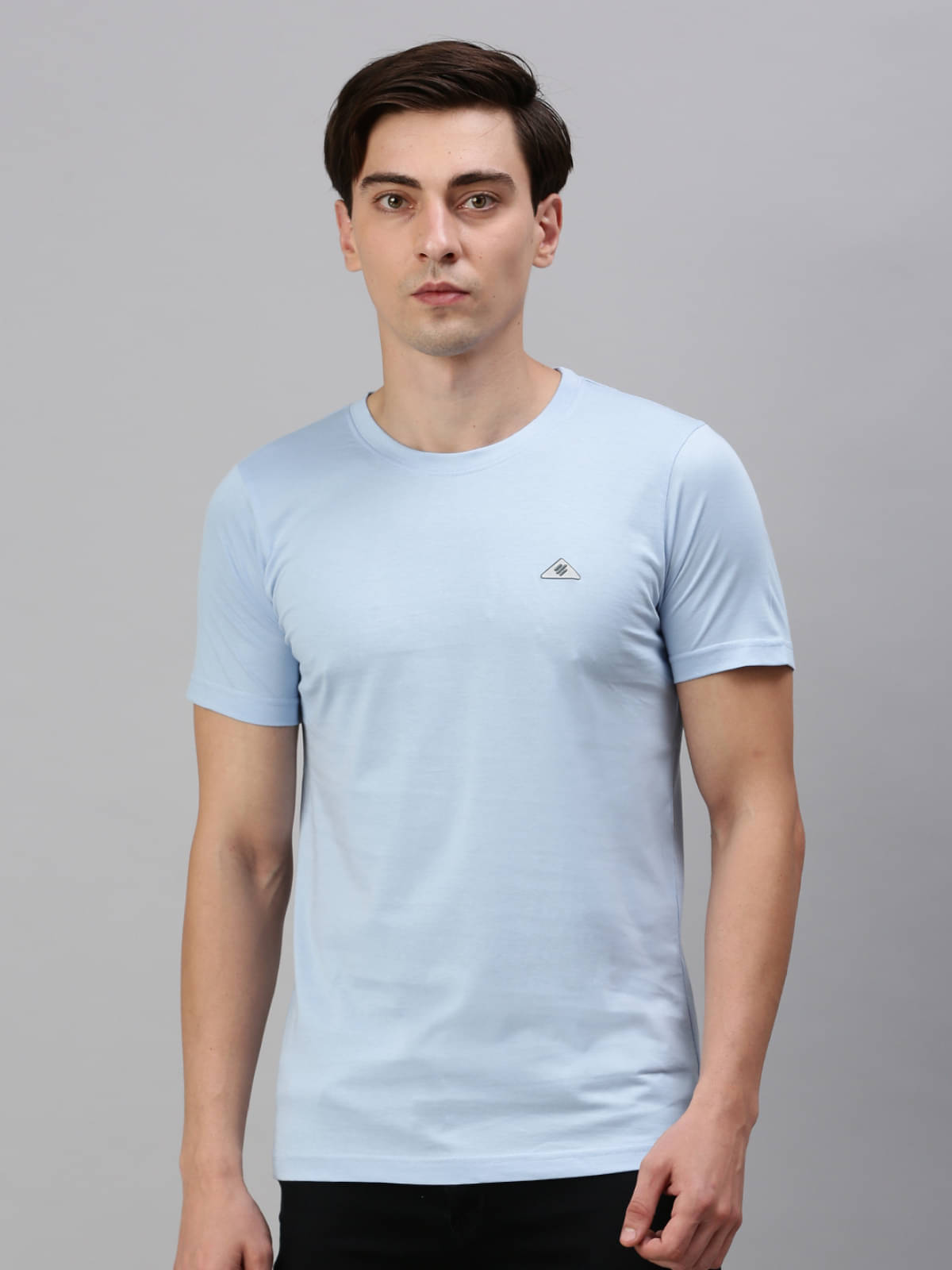 ONN - Light Blue Cotton Blend Regular Fit Men's T-Shirt ( Pack of 1 ) ONN - Light Blue Cotton Blend Regular Fit Men's T-Shirt ( Pack of 1 )