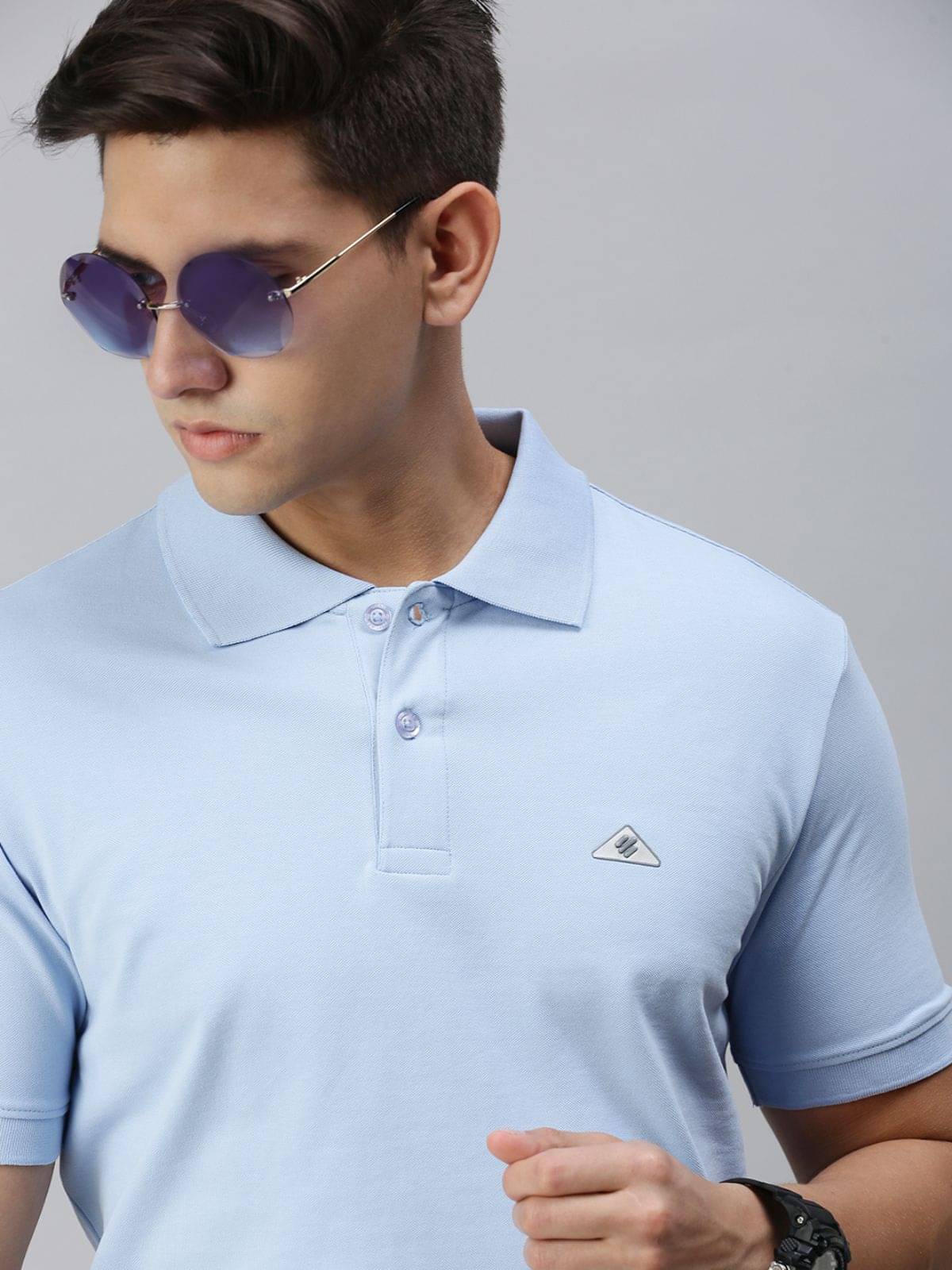 ONN - Light Blue Cotton Blend Regular Fit Men's Polo T Shirt ( Pack of 1 ) ONN - Light Blue Cotton Blend Regular Fit Men's Polo T Shirt ( Pack of 1 )