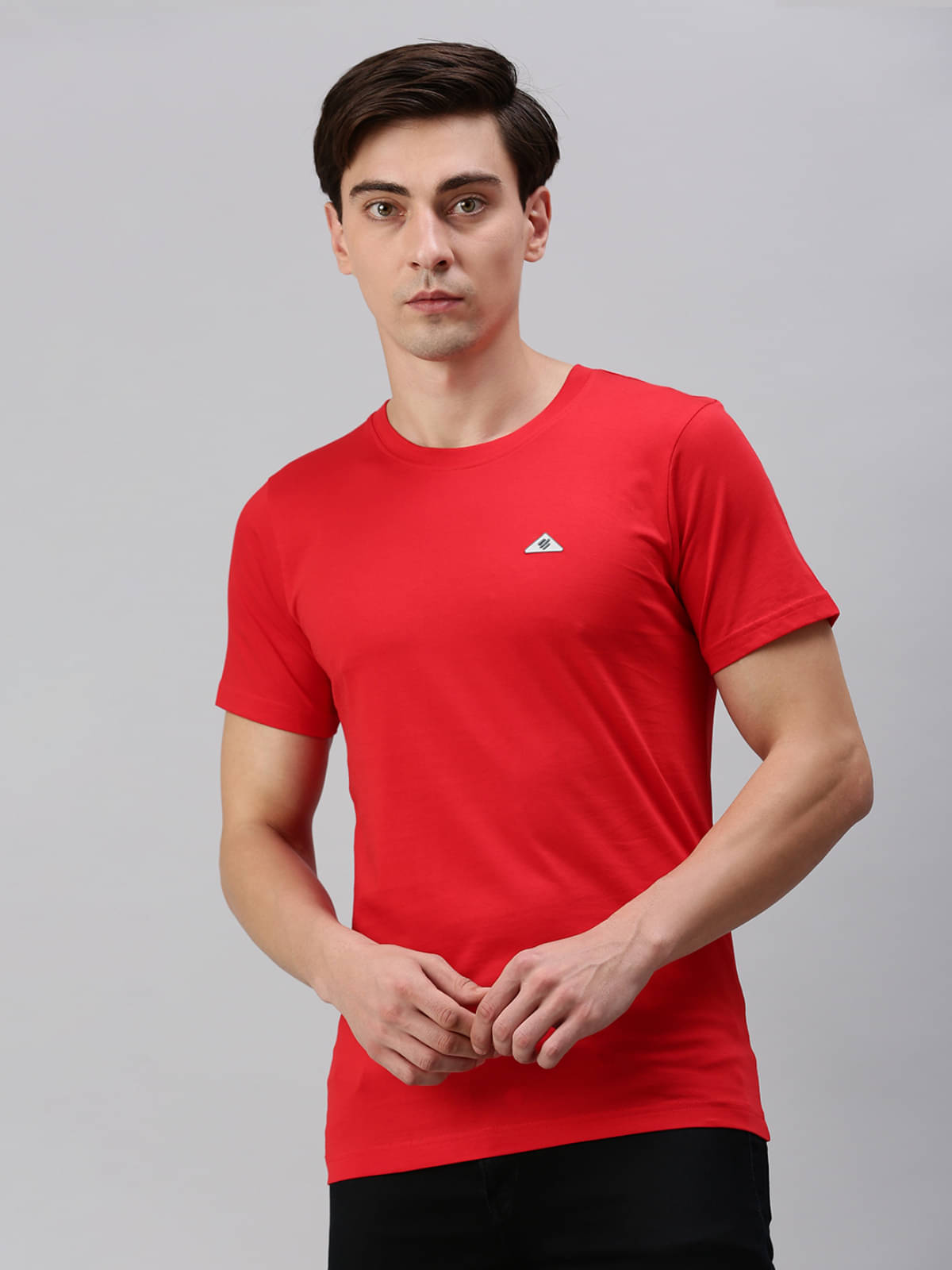     			ONN - Red Cotton Blend Regular Fit Men's T-Shirt ( Pack of 1 )