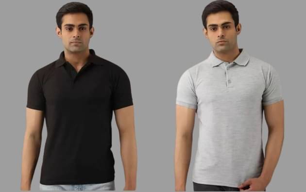     			SKYRISE Pack of 2 Cotton Blend Slim Fit Self Design Half Sleeves Men's Polo T Shirt ( Multicolor )