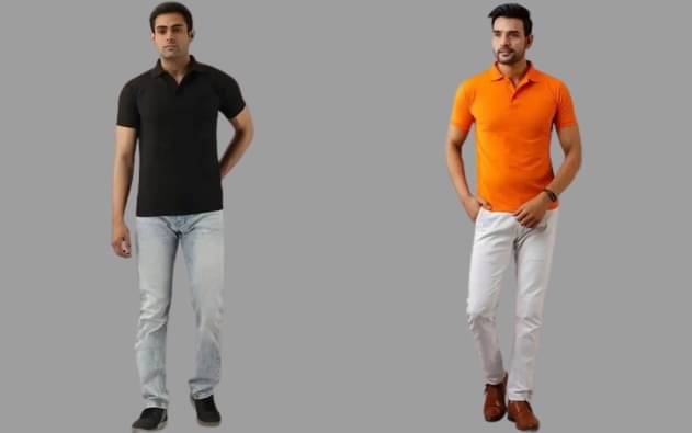SKYRISE Pack of 2 Cotton Blend Slim Fit Solid Half Sleeves Men's Polo T Shirt ( Multicolor ) SKYRISE Pack of 2 Cotton Blend Slim Fit Solid Half Sleeves Men's Polo T Shirt ( Multicolor )