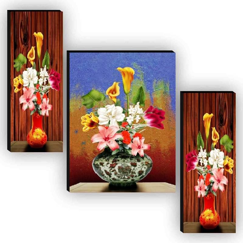     			SNDArt - Flower Pots Wall Painting For Living Room Gift Items 12 x`18 inch