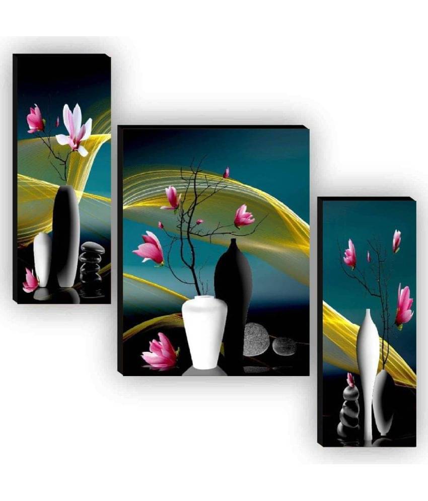 SNDArt - Flower Pots Wall Painting For Living Room Gift Items 12 x18 inch     			SNDArt - Flower Pots Wall Painting For Living Room Gift Items 12 x18 inch