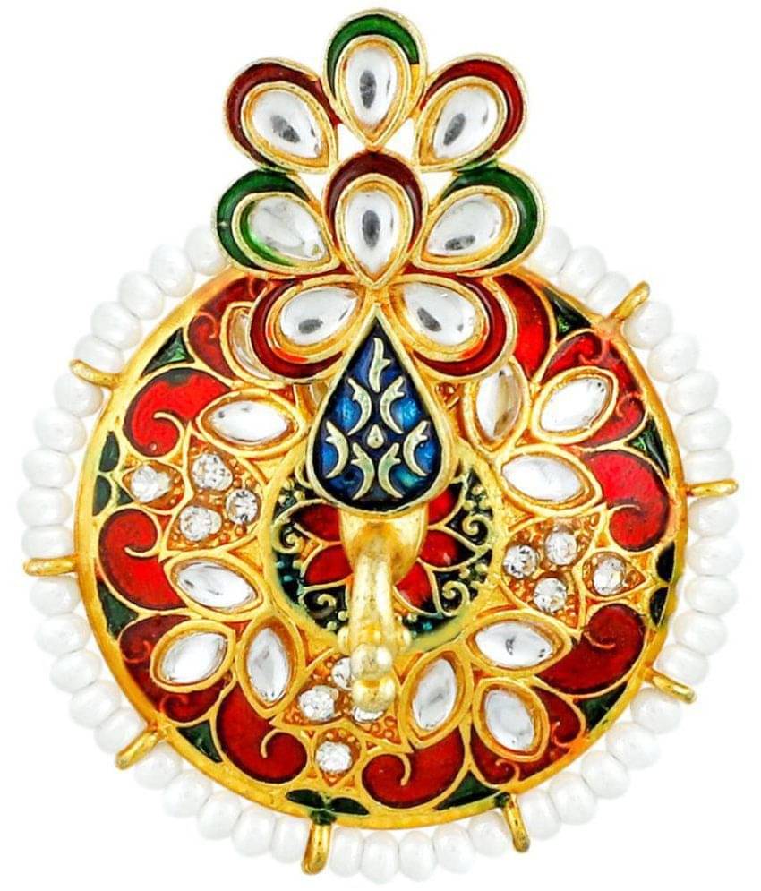 Sunhari Jewels - Multicolor Golden Ring ( Pack of 1 ) Sunhari Jewels - Multicolor Golden Ring ( Pack of 1 )
