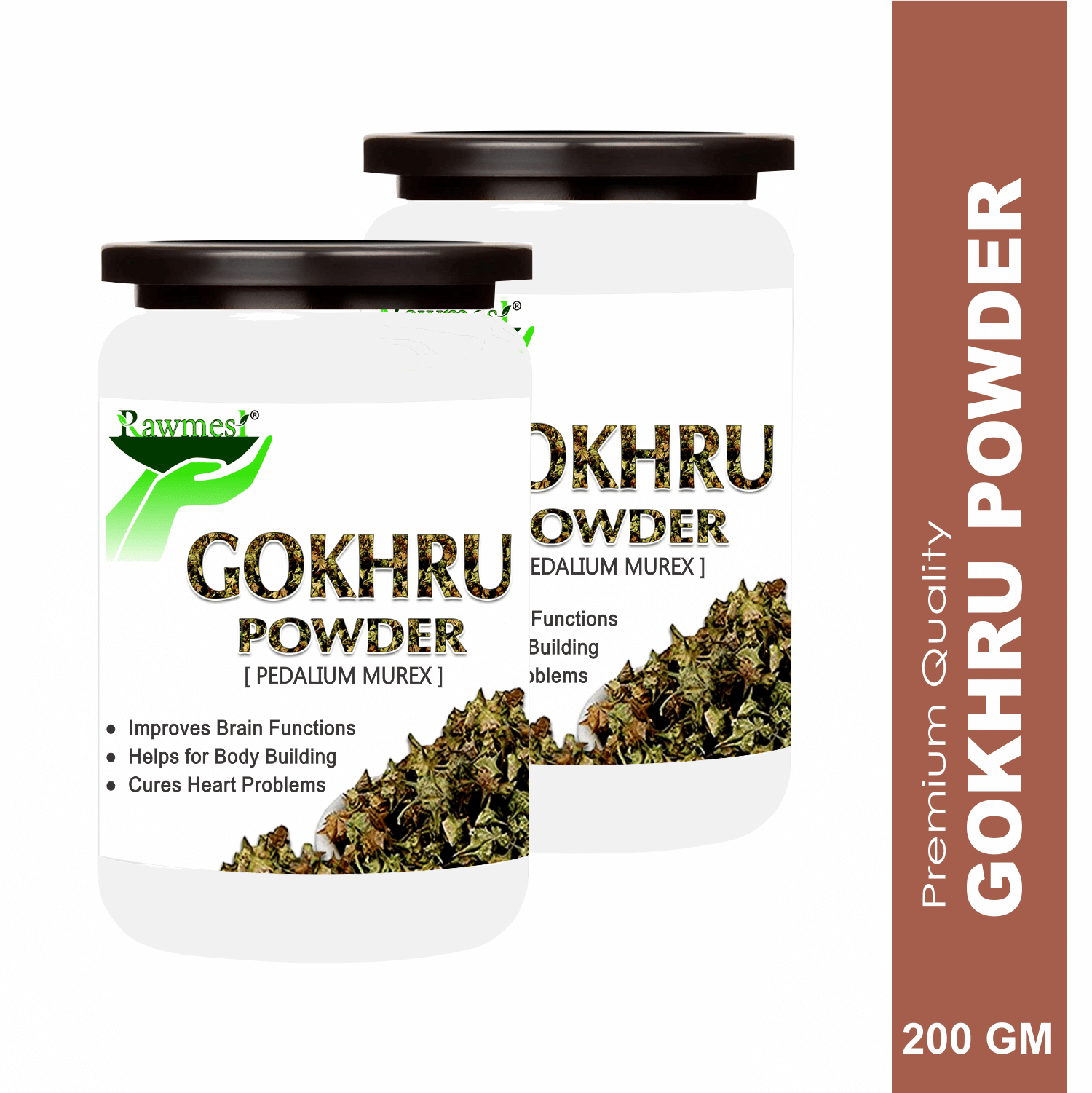 Rawmest Gokhru/ Tribulus Terrestris/ Bindii Powder 200 Gm Pack of 2