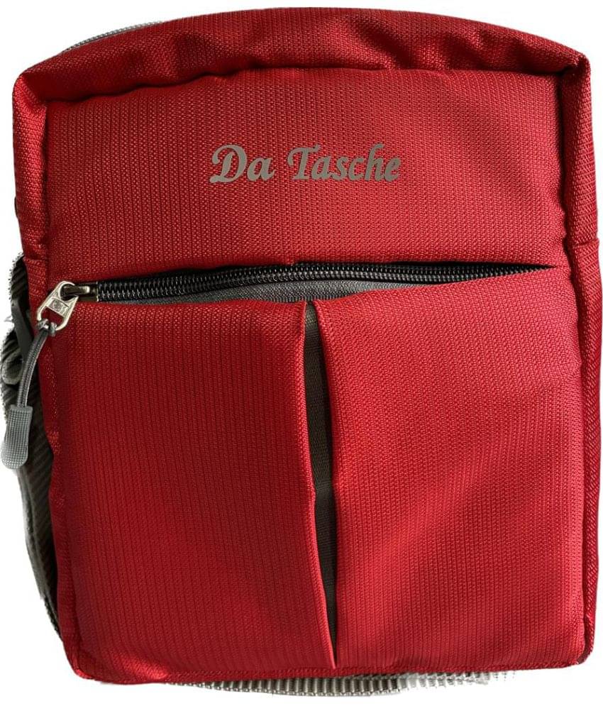     			Da Tasche - Red Solid Messenger Bag