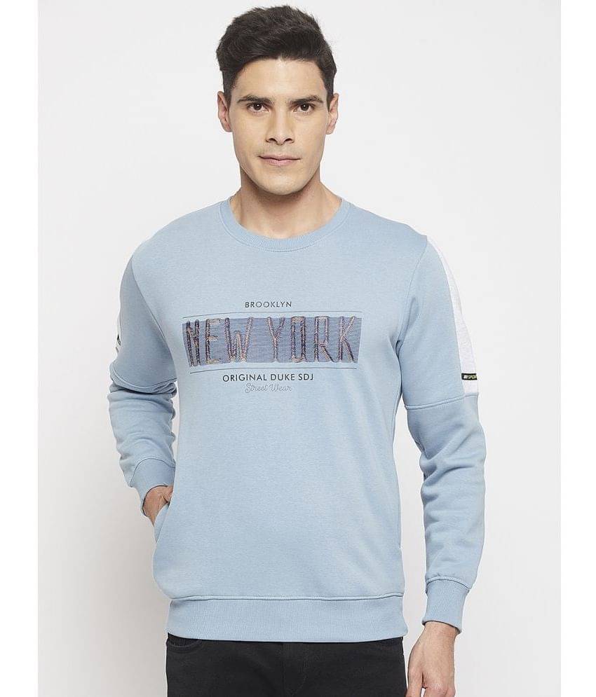 Duke - Light Blue Fleece Regular Fit Men's Sweatshirt ( Pack of 1 ) Duke - Light Blue Fleece Regular Fit Men's Sweatshirt ( Pack of 1 )