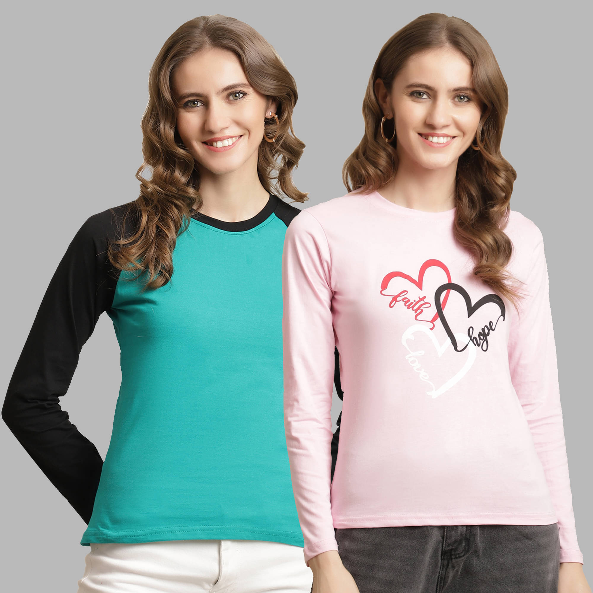 Fabflee Women Cotton Colorblock Regular Fit Round Neck T-Shirt ( Multicolor ) Fabflee Women Cotton Colorblock Regular Fit Round Neck T-Shirt ( Multicolor )