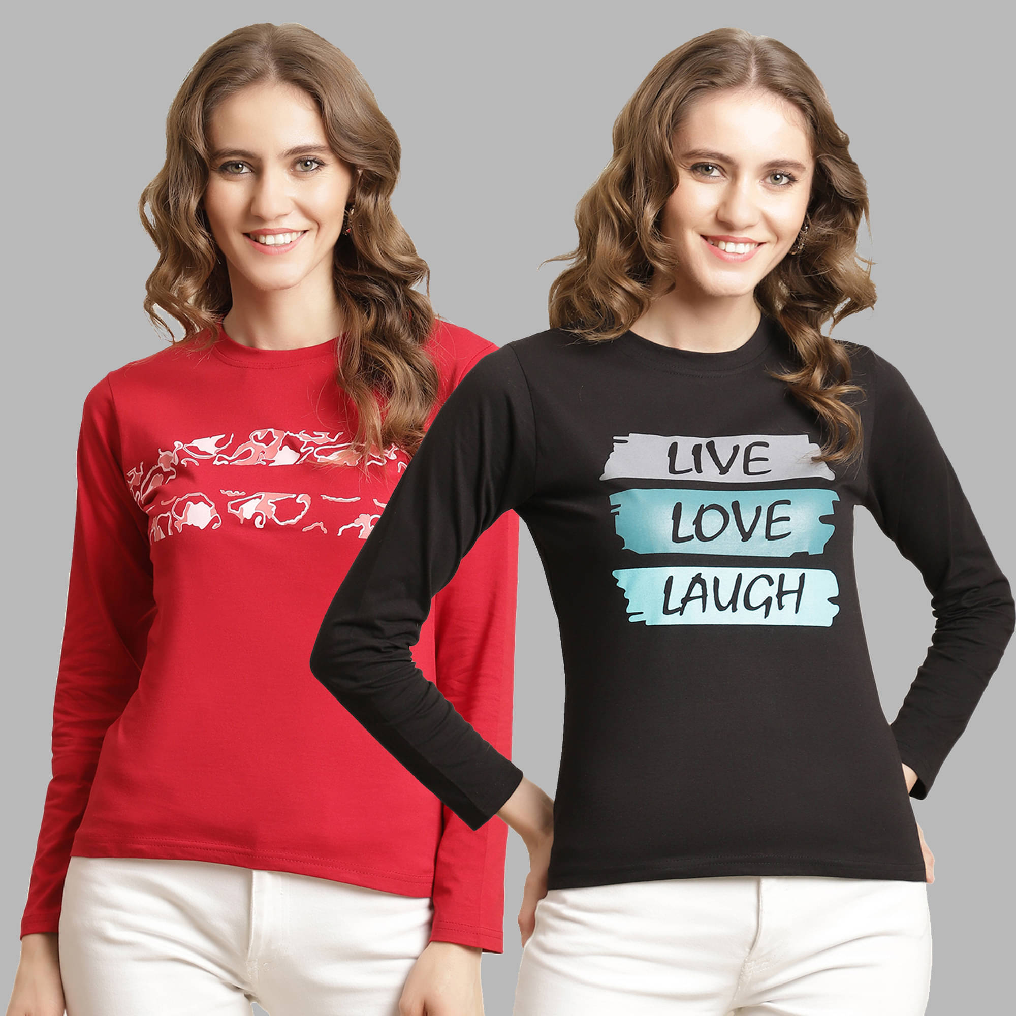     			Fabflee Women Cotton Colorblock Regular Fit Round Neck T-Shirt ( Multicolor )