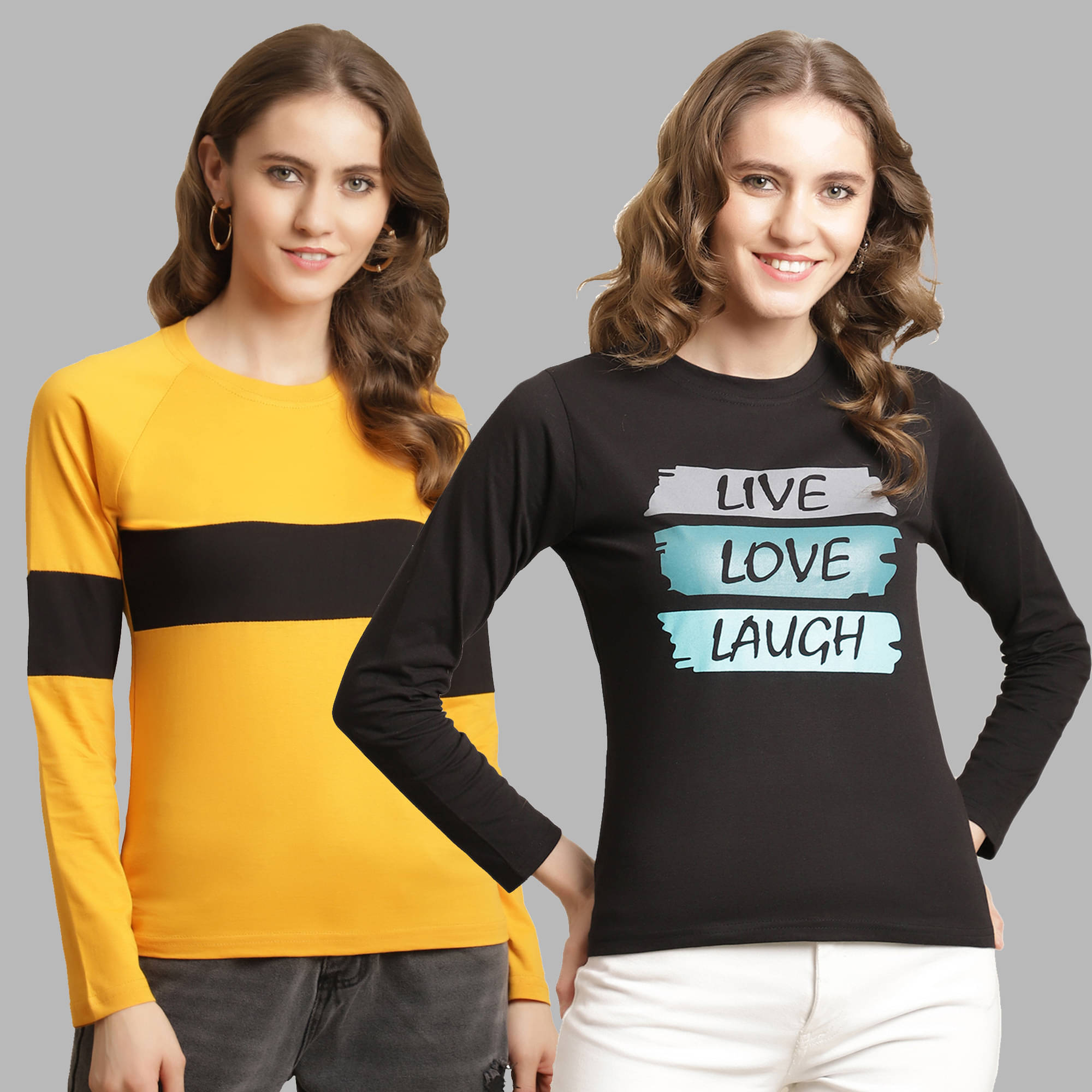 Fabflee Women Cotton Colorblock Regular Fit Round Neck T-Shirt ( Multicolor ) Fabflee Women Cotton Colorblock Regular Fit Round Neck T-Shirt ( Multicolor )
