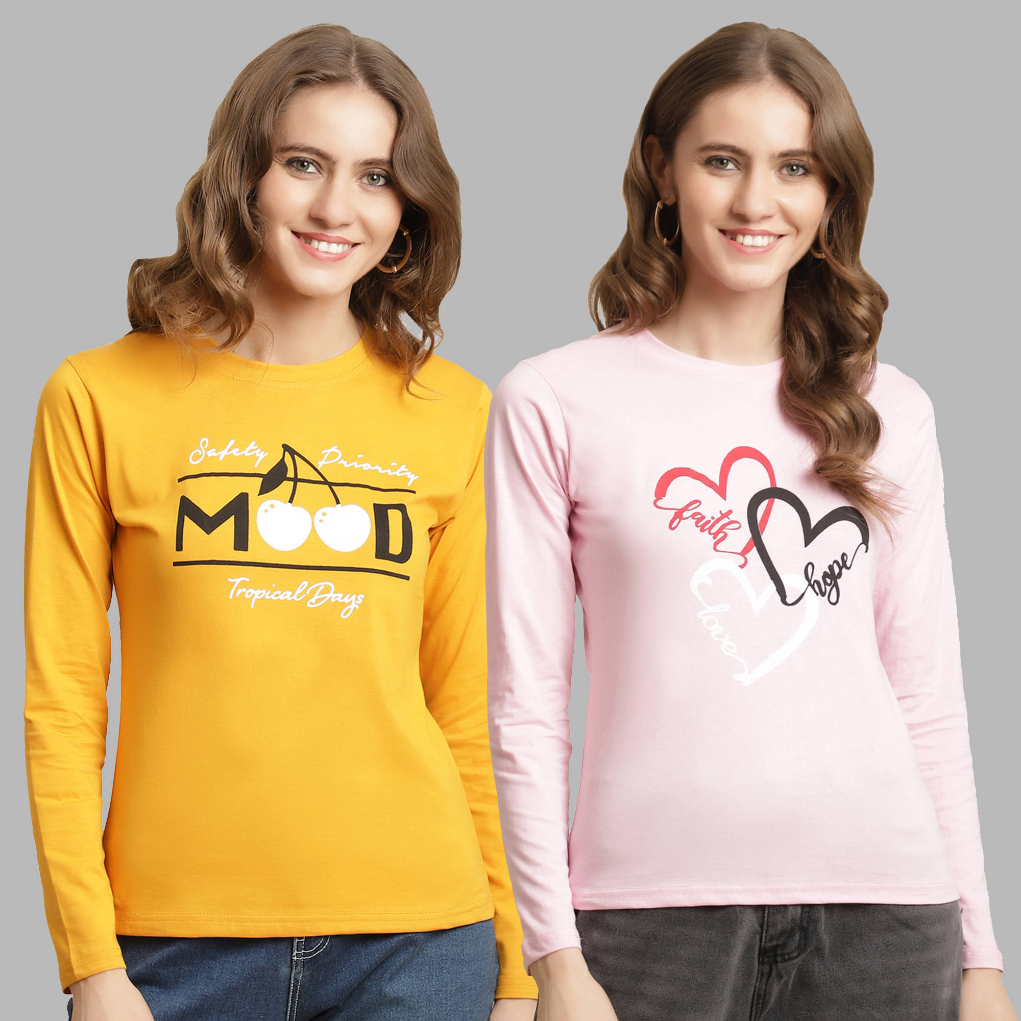    			Fabflee Women Cotton Colorblock Regular Fit Round Neck T-Shirt ( Multicolor )