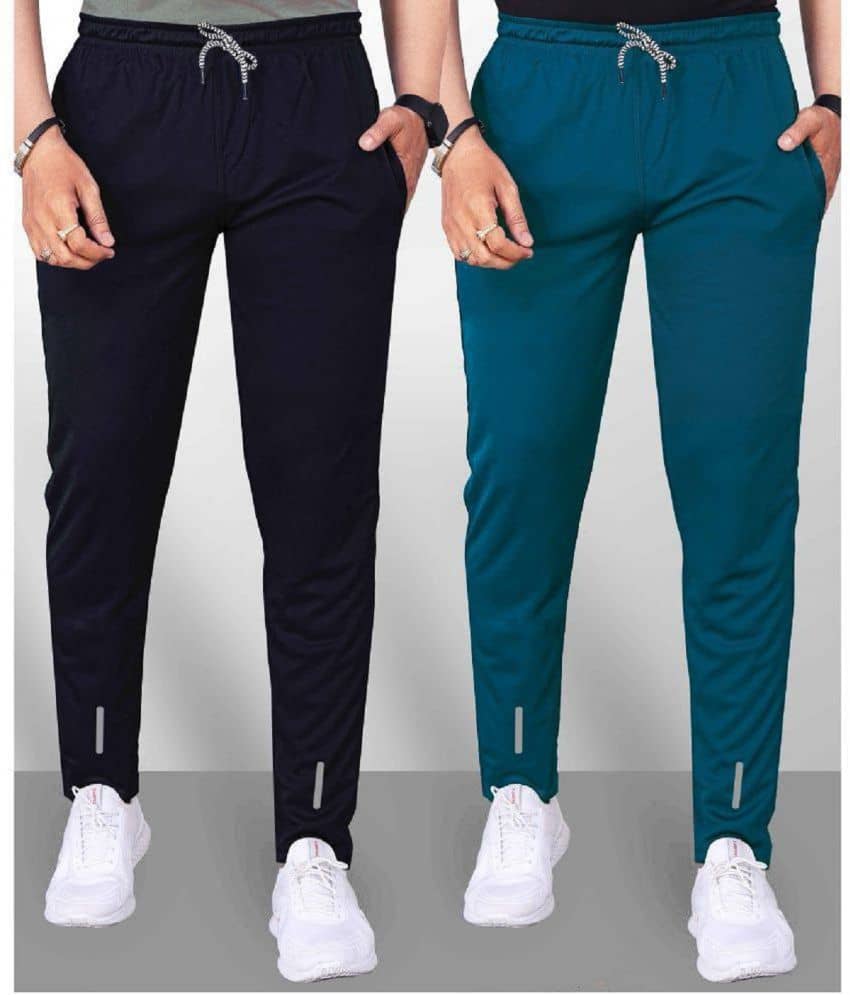 Gazal Fashions - Multicolor Polyester Men's Trackpants ( Pack of 2 ) - Track Pants | Buy online on ZillyBuy