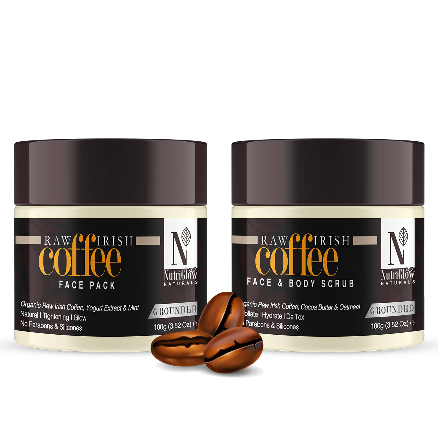     			NutriGlow NATURAL'S Coffee Face Pack (100gm) & Coffee Face & Body Scrub (100gm ) for Deep Exfoliation