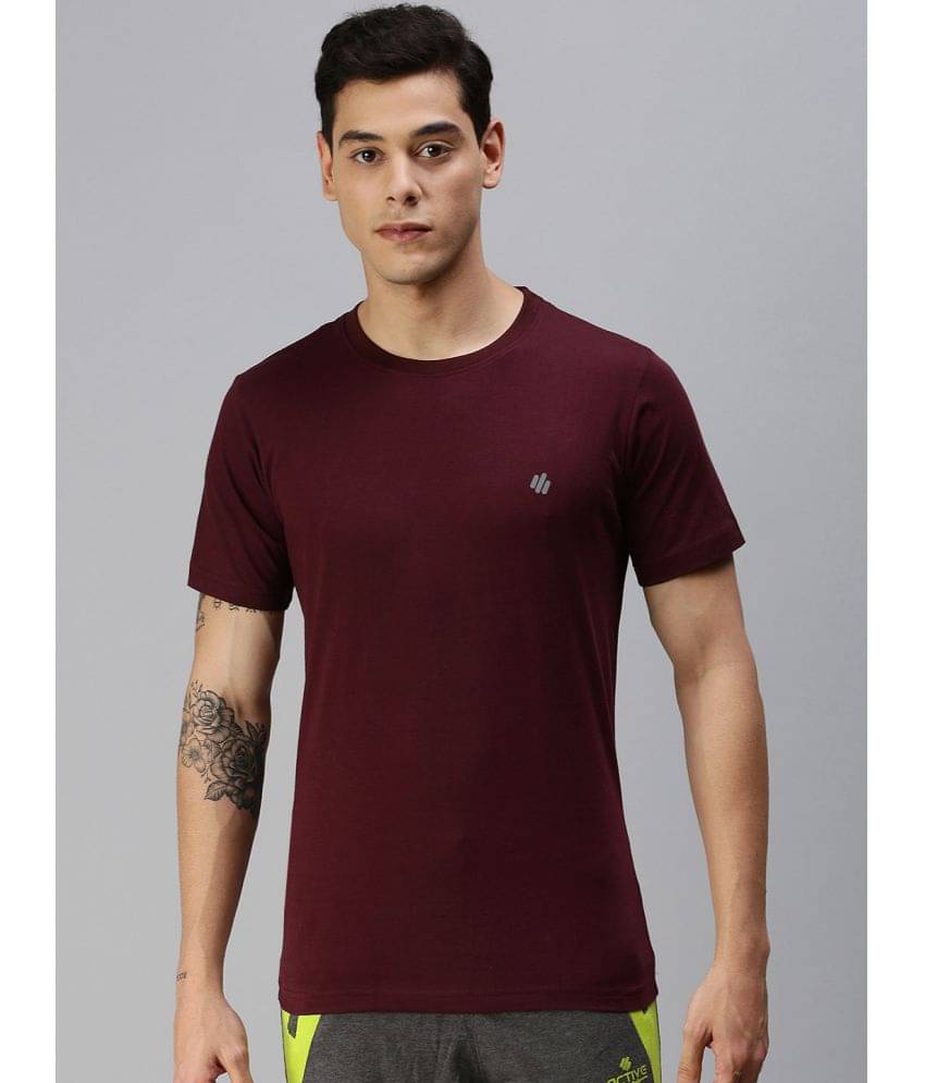 ONN Pack of 1 Cotton Blend Regular Fit Men's T-Shirt ( Burgundy ) ONN Pack of 1 Cotton Blend Regular Fit Men's T-Shirt ( Burgundy )