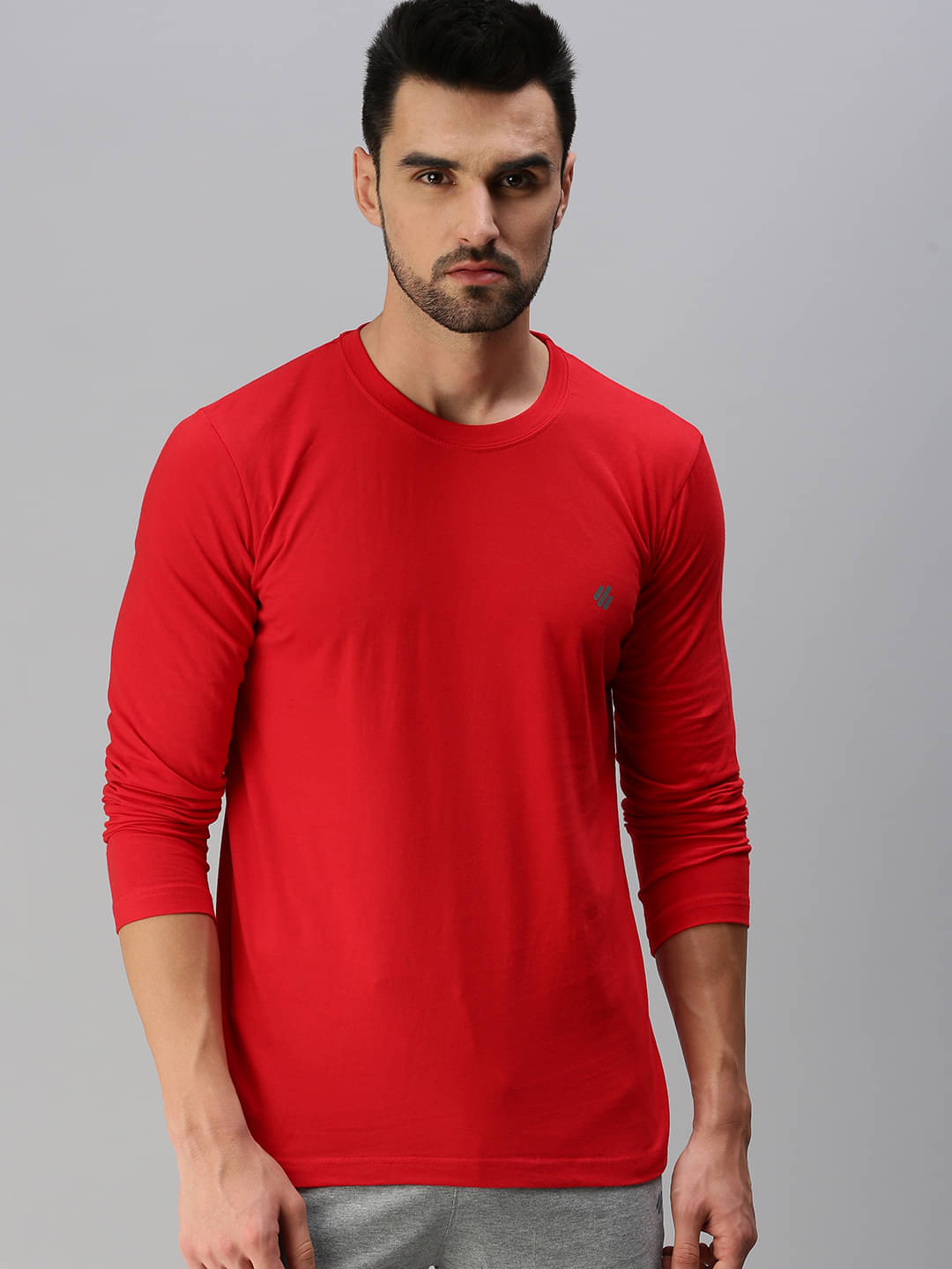    			ONN - Red Cotton Blend Regular Fit Men's T-Shirt ( Pack of 1 )