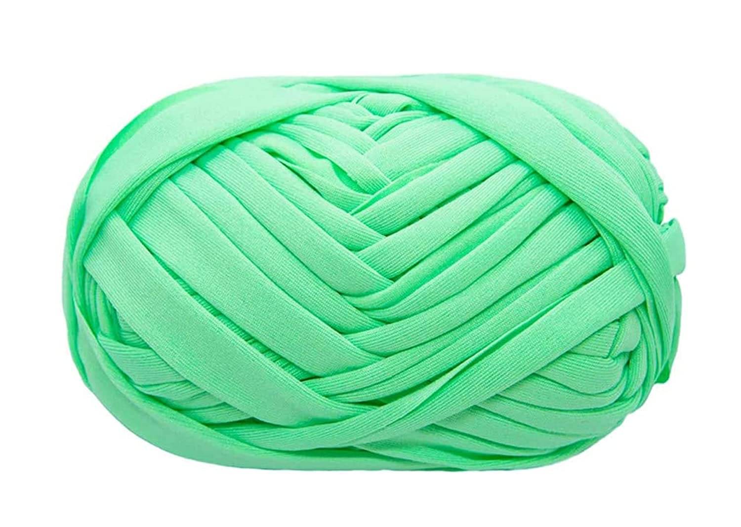 PRANSUNITA T-Shirt Yarn Carpet, Knitting Yarn for Hand DIY Bag Blanket Cushion Crocheting Projects TSH New 100 GMS (NEON Green)     			PRANSUNITA T-Shirt Yarn Carpet, Knitting Yarn for Hand DIY Bag Blanket Cushion Crocheting Projects TSH New 100 GMS (NEON Green)
