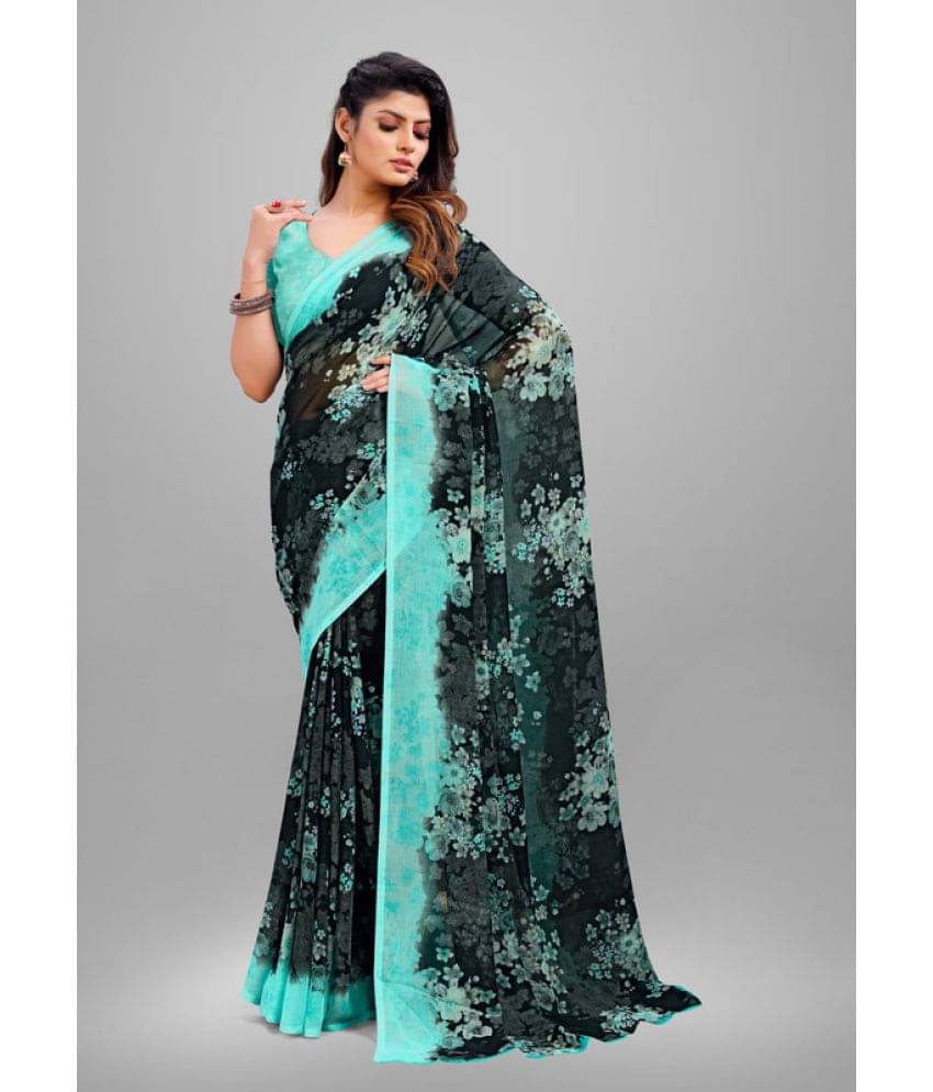 Sanjana Silks Chiffon Printed Saree With Unstitched Blouse Piece ( SkyBlue ) Sanjana Silks Chiffon Printed Saree With Unstitched Blouse Piece ( SkyBlue )