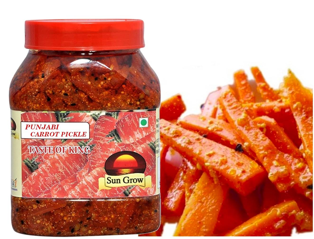     			Sun Grow Punjabi Carrot Pickle ||Traditional Punjabi Flavor, Tasty & Spicy || GAJAR KA ACHAR Pickle 1 kg