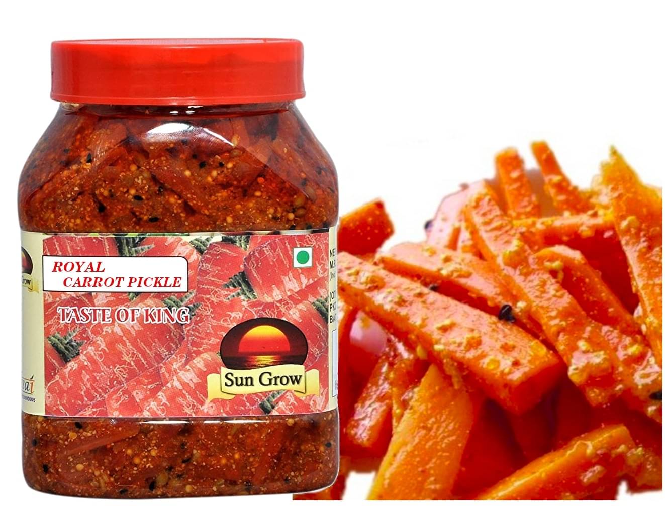     			Sun Grow Royal Punjabi Carrot Pickle ||Traditional Punjabi Flavor, Tasty & Spicy || GAJAR KA ACHAR Pickle 1 kg