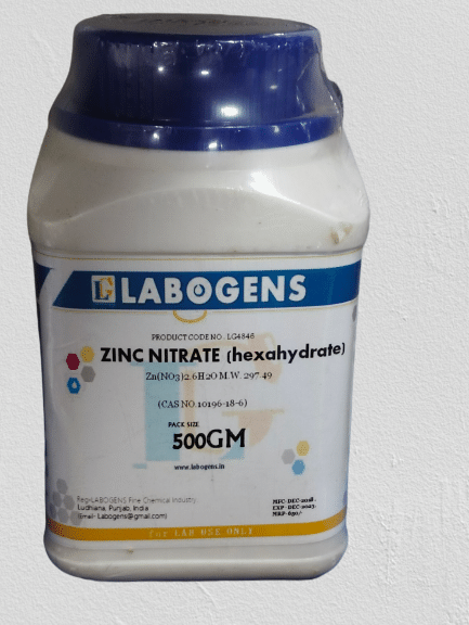     			ZINC NITRATE (hexahydrate) 500GM