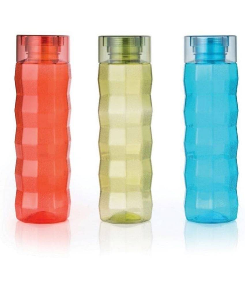     			iview kitchenware - Fridge/School/Adults Water Bottle Multicolour Water Bottle 1000 mL ( Set of 3 )