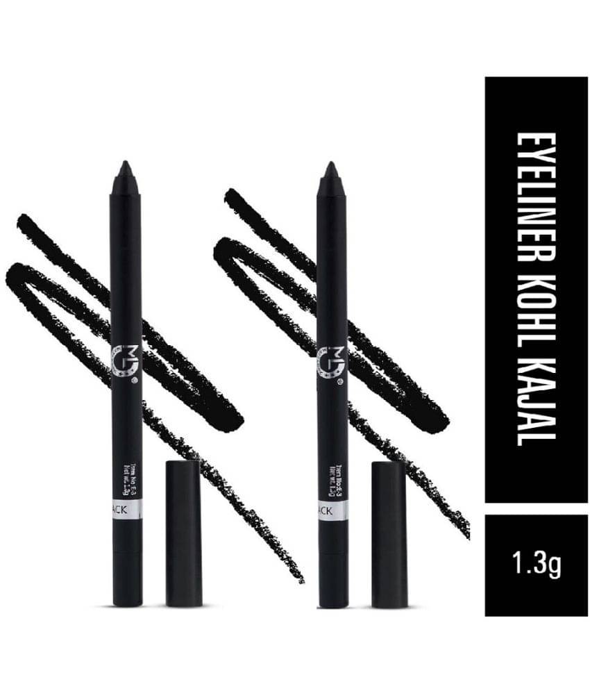     			matt look Black Matte Kajal 10 g Pencil ( Pack of 2 )