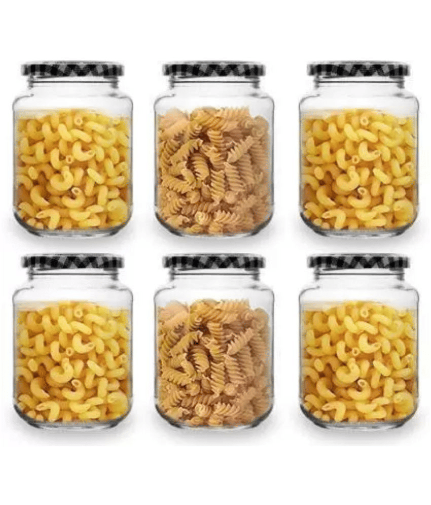     			skwaion - Black Glass Dal Container ( Set of 6 ) - 500 ml