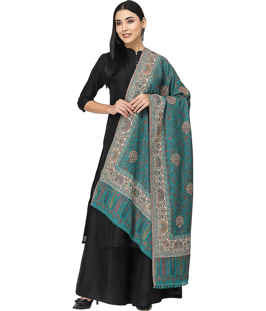 Anekaant Green Self Design Shawl - ( Pack of 1 ) - Dupattas & Shawls | Buy online on ZillyBuy