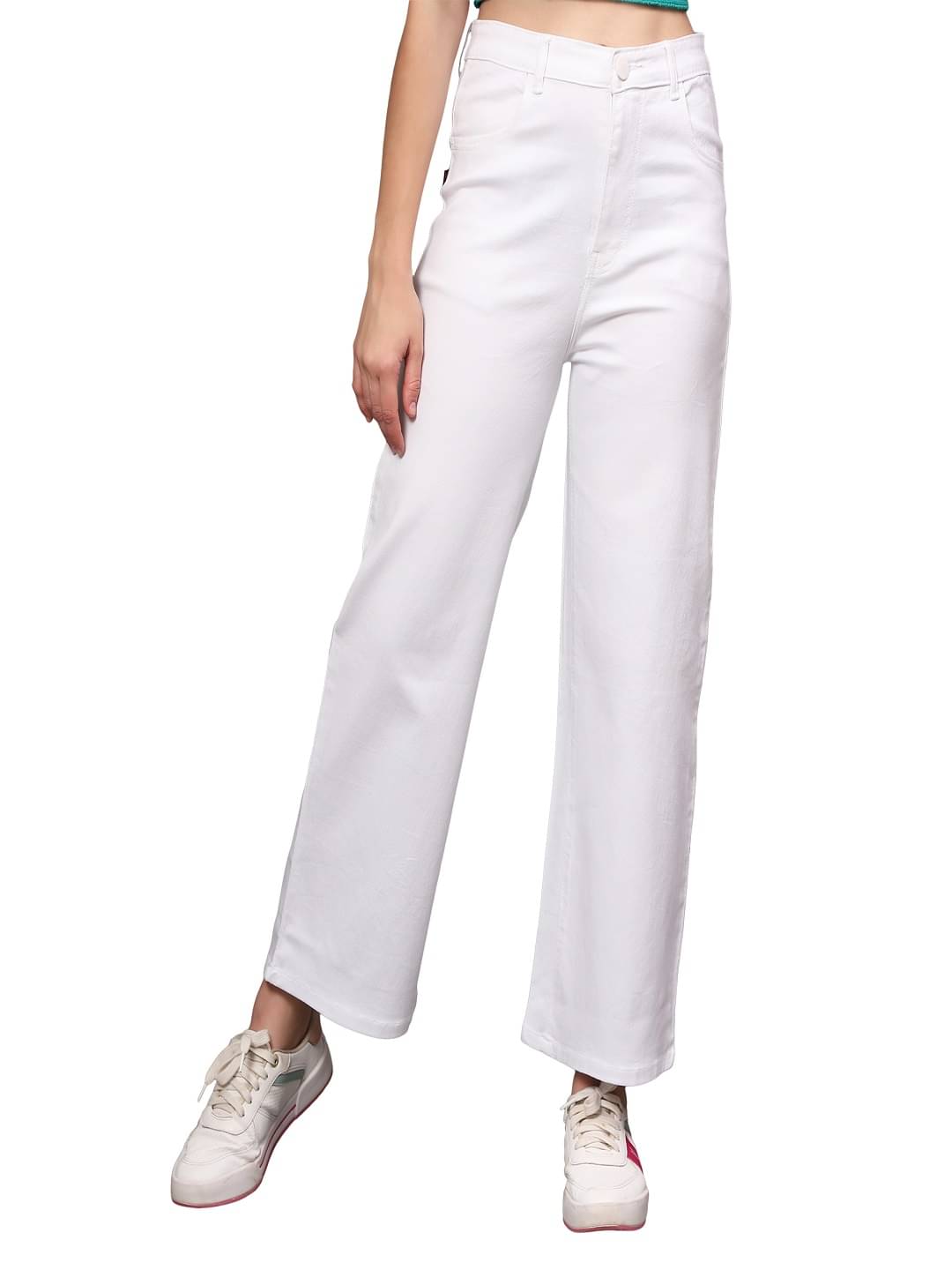     			AngelFab - White Denim Flared Women's Jeans ( Pack of 1 )