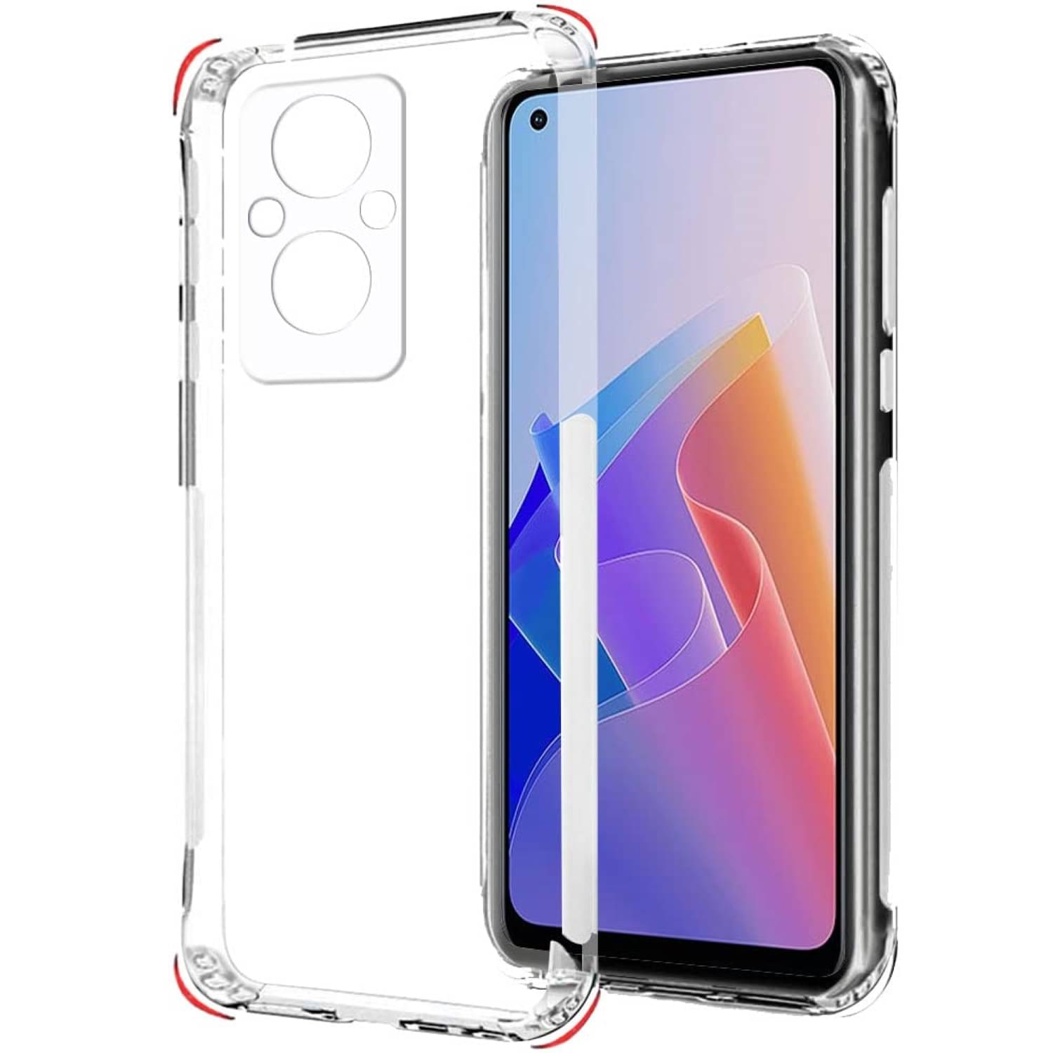     			Case Vault Covers - Transparent Silicon Silicon Soft cases Compatible For Oppo F21 Pro 5G ( Pack of 1 )