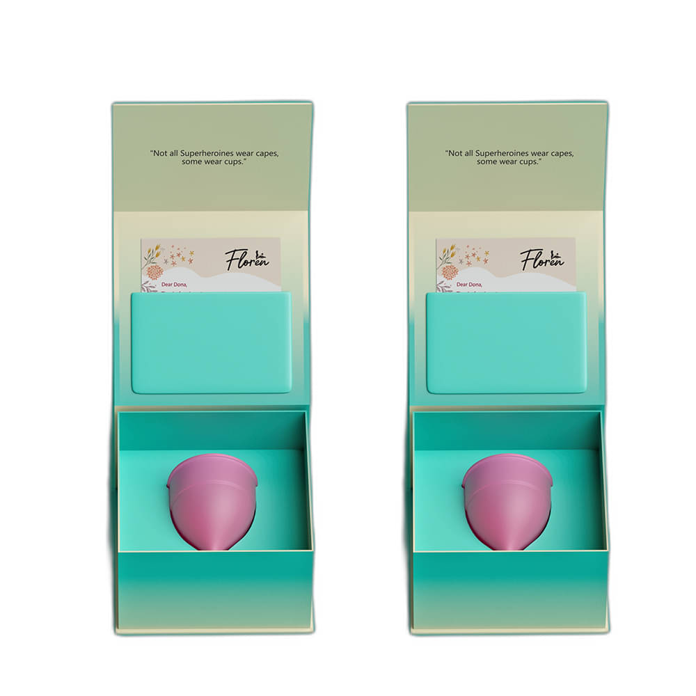 Floren - Silicone Reusable Menstrual Cup Medium ( Pack of 2 ) Floren - Silicone Reusable Menstrual Cup Medium ( Pack of 2 )