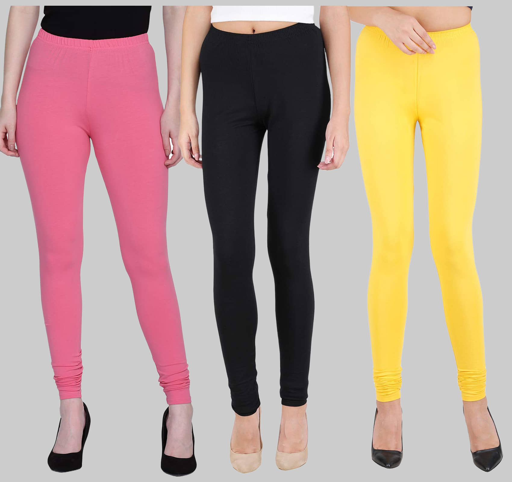 FnMe - Multicolor Cotton Women's Leggings ( Pack of 3 )