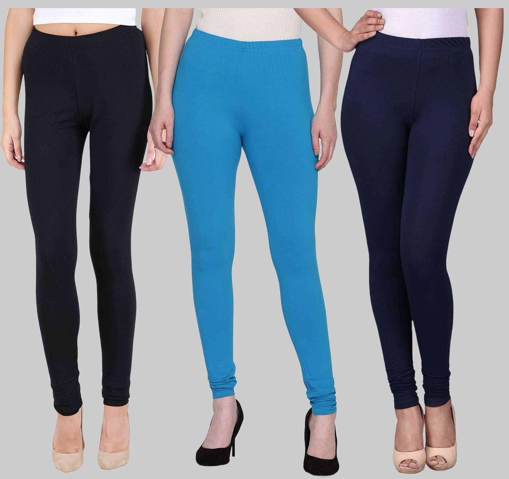     			FnMe - Multicolor Cotton Women's Leggings ( Pack of 3 )