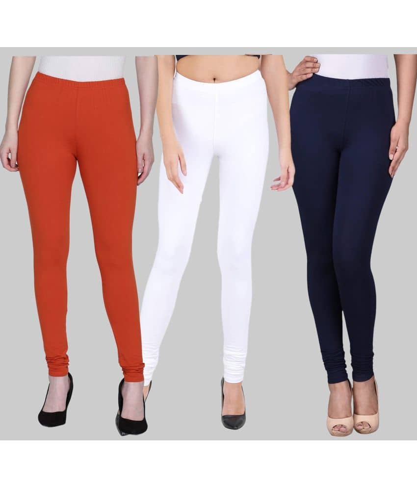 FnMe - Multicolor Cotton Women's Leggings ( Pack of 3 )