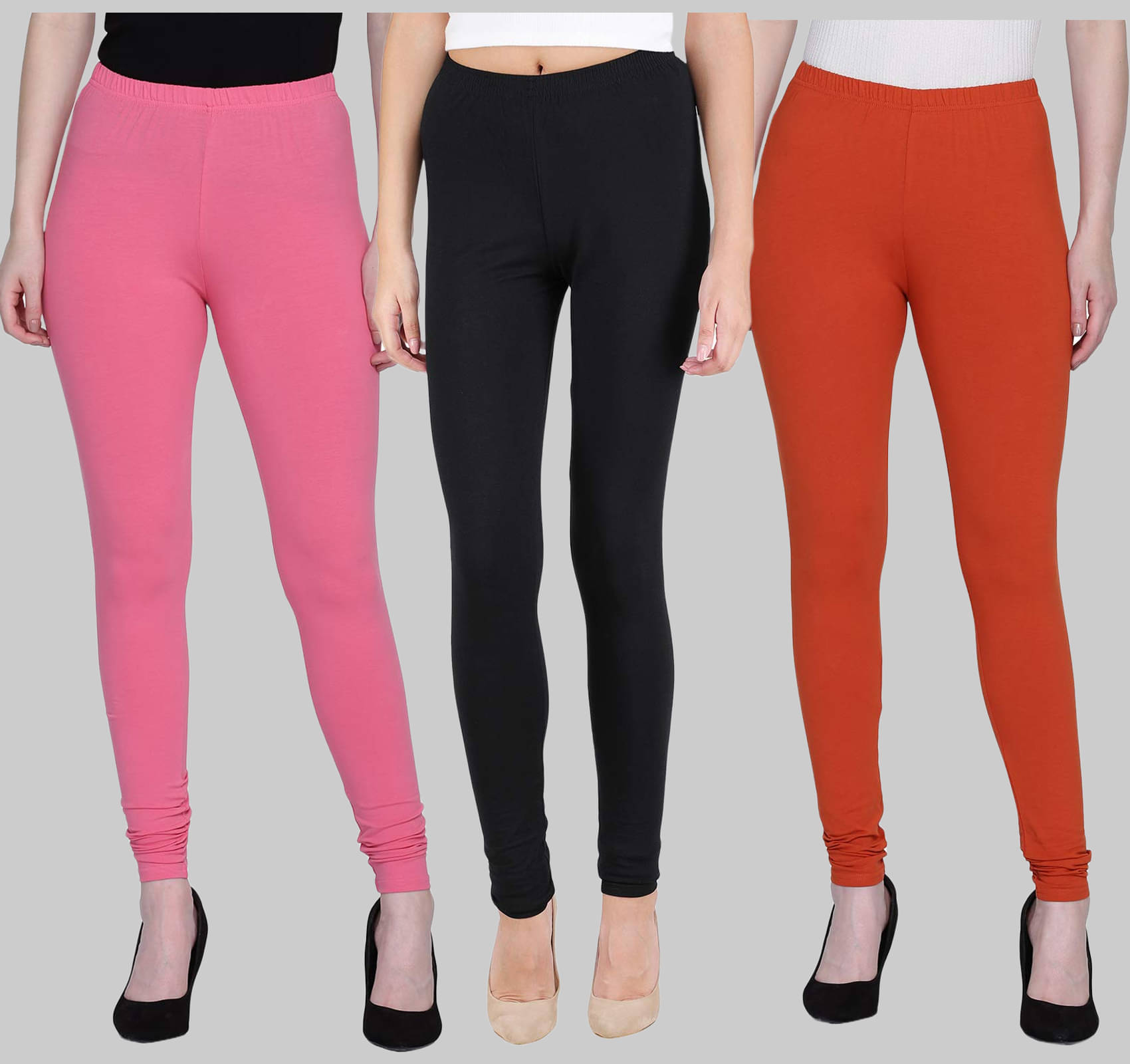     			FnMe - Multicolor Cotton Women's Leggings ( Pack of 3 )