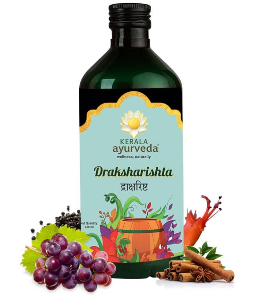 Kerala Ayurveda Draksharishta 450 ml | For Anemia| Non-Constipating Iron Tonic| To Flush Out Blood Impurities| For General Debility Kerala Ayurveda Draksharishta 450 ml | For Anemia| Non-Constipating Iron Tonic| To Flush Out Blood Impurities| For General Debility