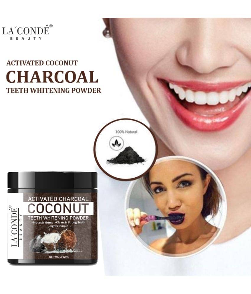 LA' CONDE' Coconut Shell Activated Charcoal Tooth Powder Breath Freshener 50 g LA' CONDE' Coconut Shell Activated Charcoal Tooth Powder Breath Freshener 50 g