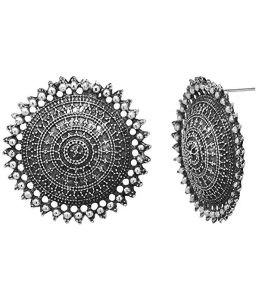 Sunhari Jewels - Silver Stud Earrings ( Pack of 1 ) - Earrings | Buy online on ZillyBuy