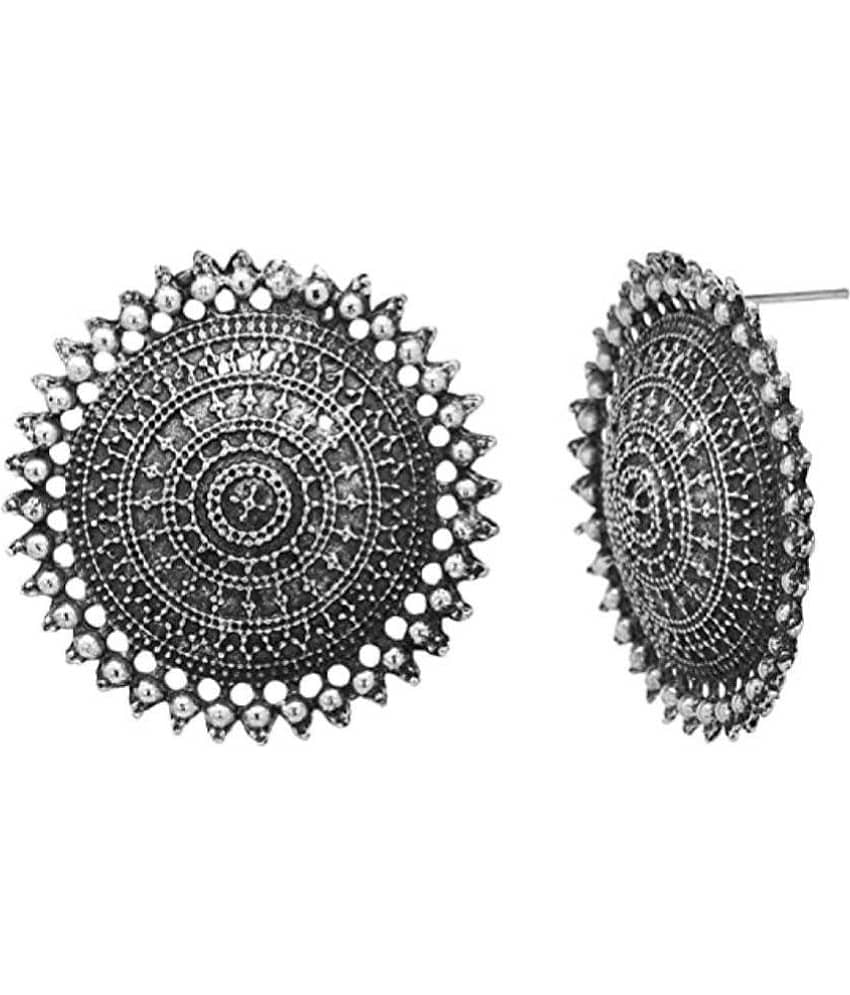 Sunhari Jewels - Silver Stud Earrings ( Pack of 1 ) - Earrings | Buy online on ZillyBuy