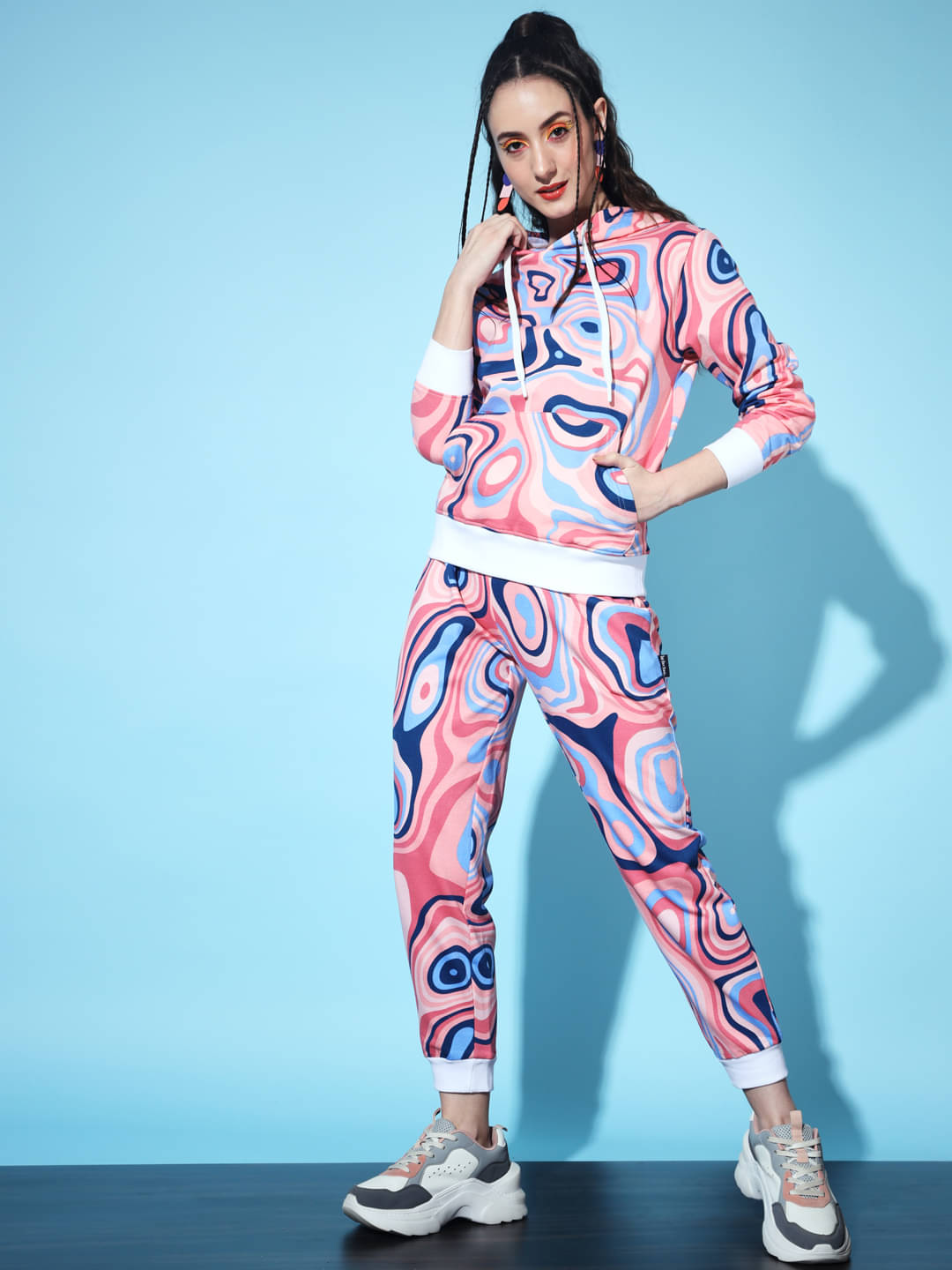     			The Dry State Multi Fleece Printed Tracksuit - Pack of 1