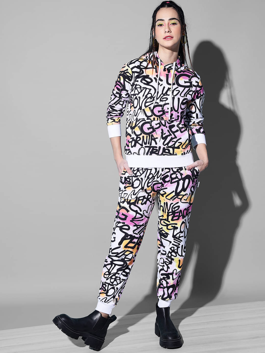     			The Dry State Multi Fleece Printed Tracksuit - Pack of 1