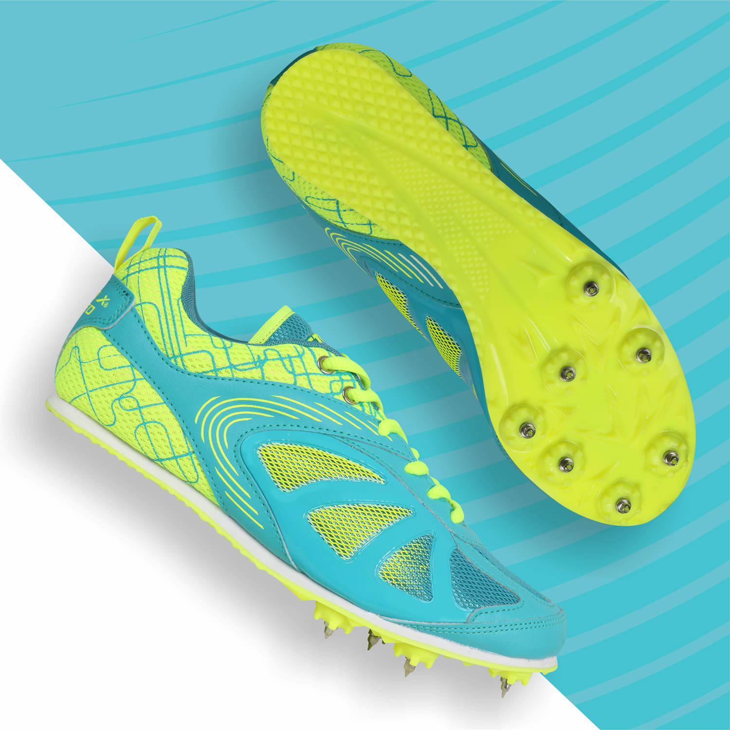 Vector X BOLTED Spikes Running Shoes Green Vector X BOLTED Spikes Running Shoes Green
