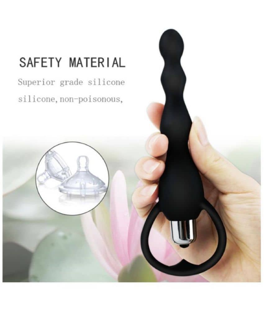 Vibrating Anal Beads - Flexible Silicone Anal Sex Toy Bulet Vibrator for Men, Women and Couples By Knightriders