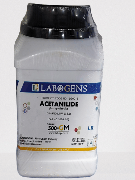     			ACETANILIDE (FOR SYNTHESIS)  500GM
