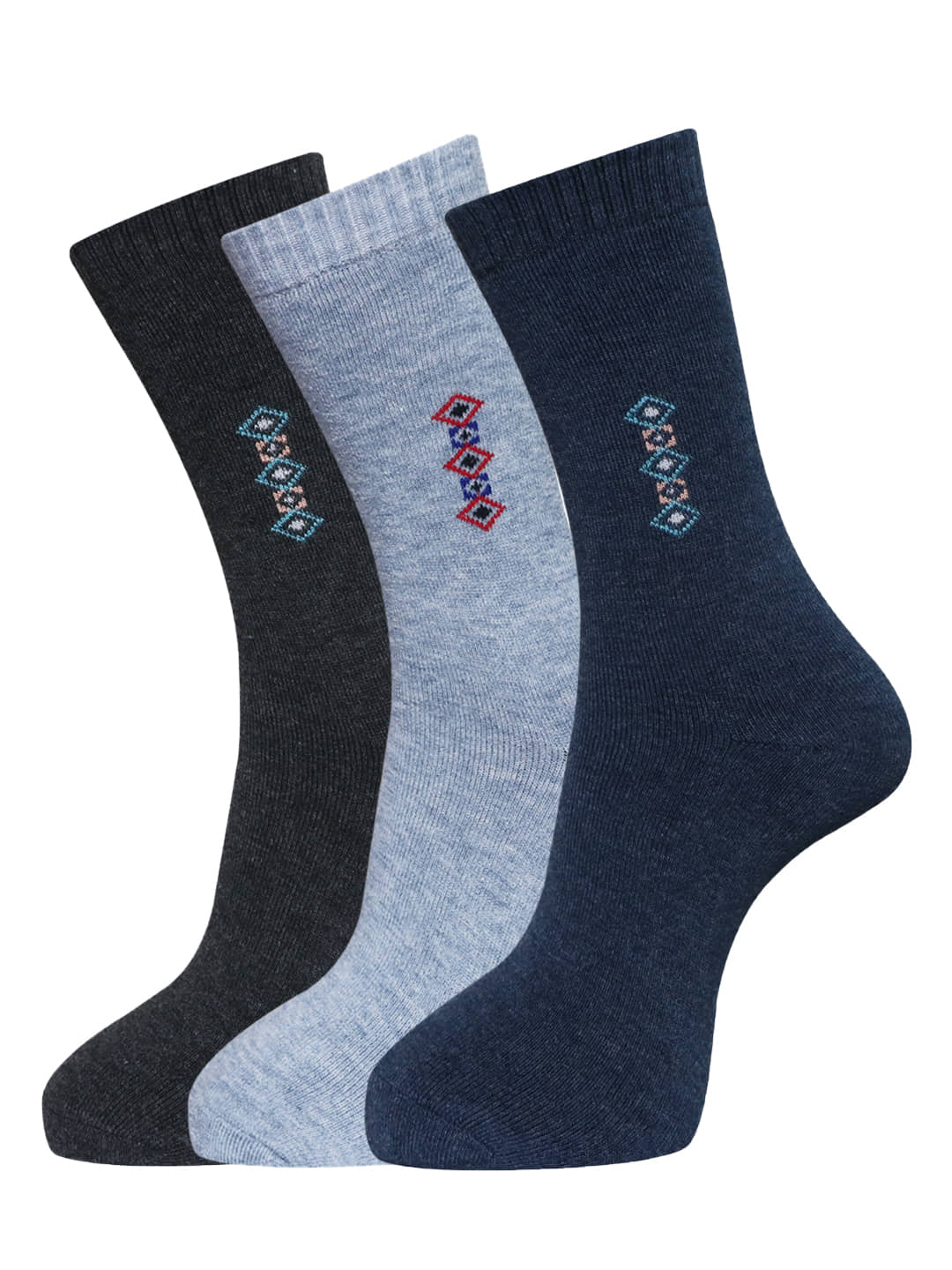 Dollar - Woollen Men's Self Design Multicolor Full Length Socks ( Pack of 3 ) - Socks | Buy online on ZillyBuy