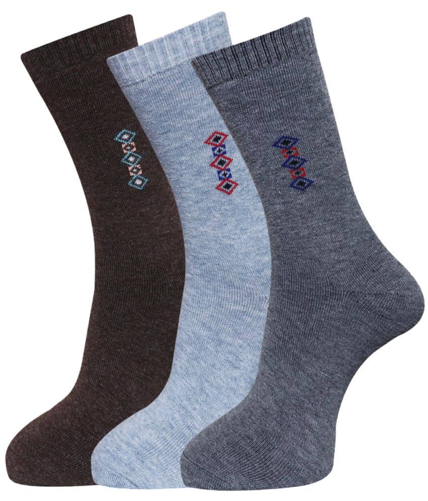 Dollar - Woollen Men's Self Design Multicolor Full Length Socks ( Pack of 3 ) - Socks | Buy online on ZillyBuy