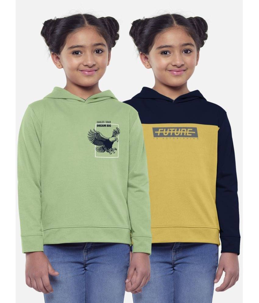     			HELLCAT Pack of 2 Girls Cotton Blend Sweatshirt ( Multicolor1 )